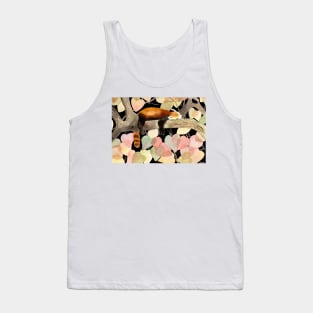 Red Panda with fall foliage at night Watercolor Illustration Tank Top